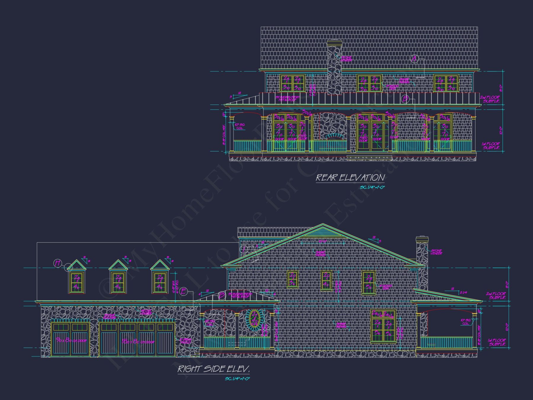 Custom house Plan with 4 Beds, 4.5 Baths & Detailed CAD Designs