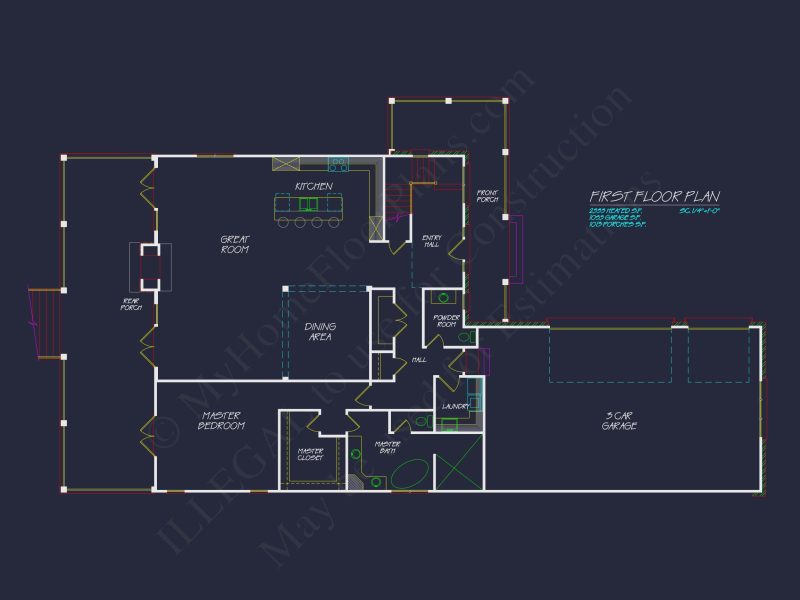 Custom house Plan with 4 Beds, 4.5 Baths & Detailed CAD Designs