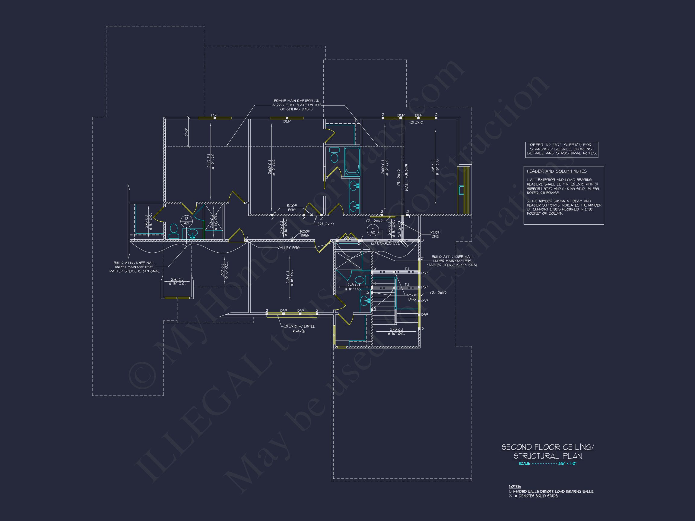 Custom house Plan with 4 Beds,CAD Blueprint,and Features
