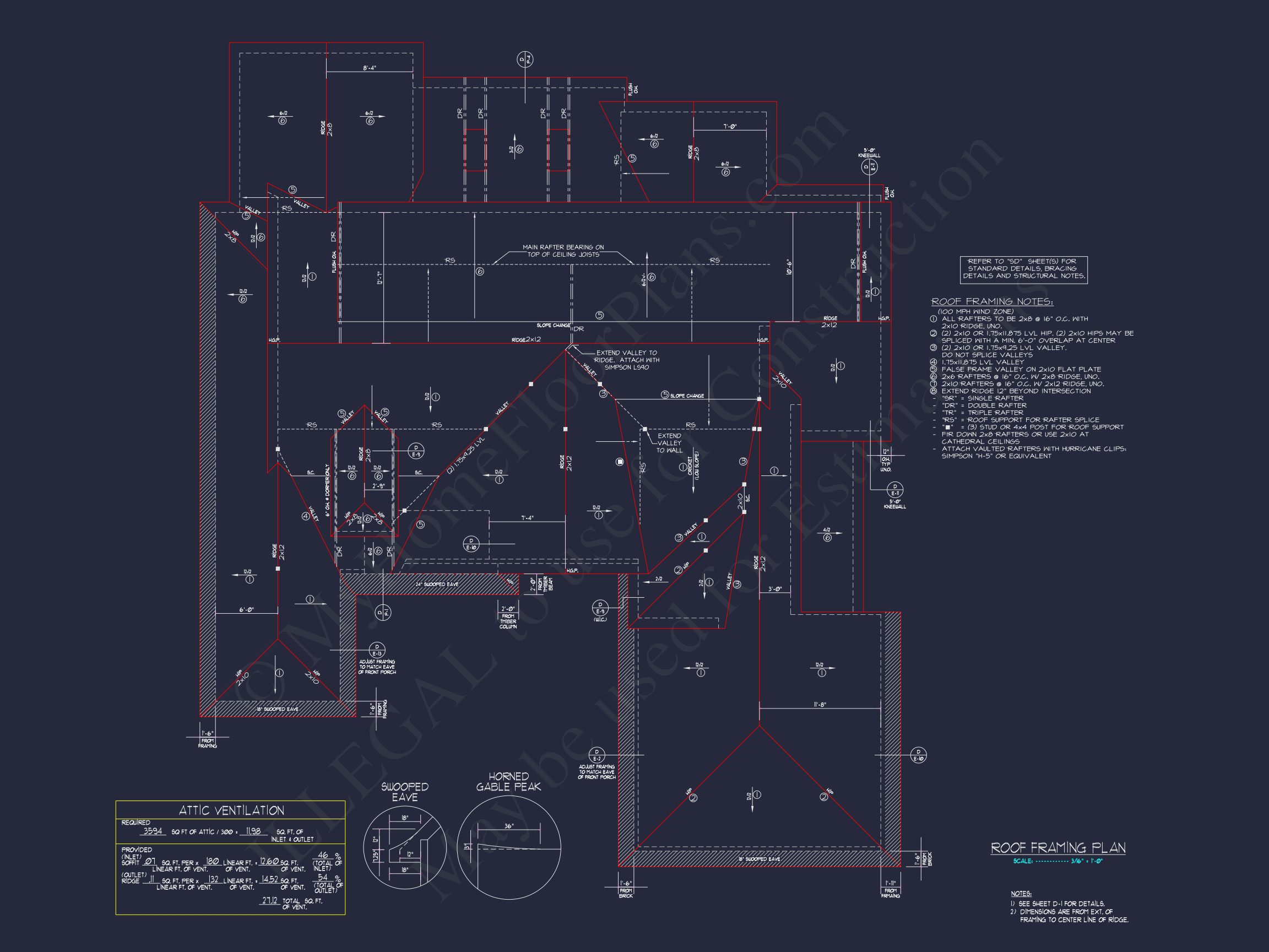 Custom house Plan with 4 Beds,CAD Blueprint,and Features