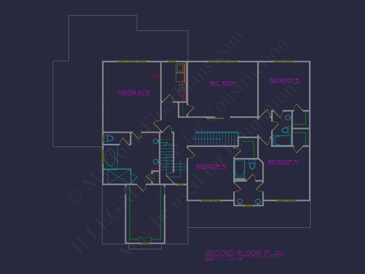 Custom house Plan with 5 Beds, Open Floor Plan & CAD Designs