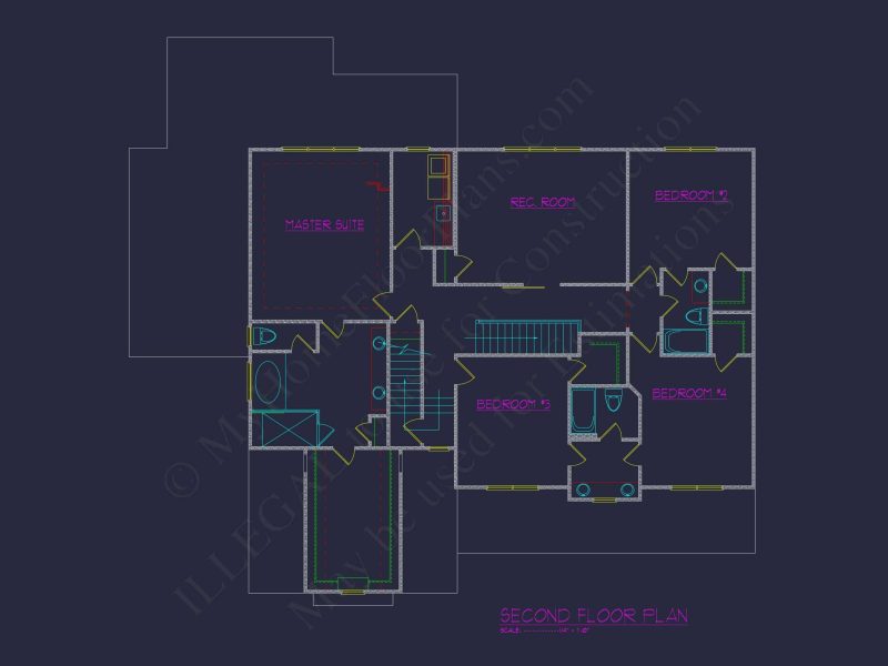 Custom house Plan with 5 Beds, Open Floor Plan & CAD Designs