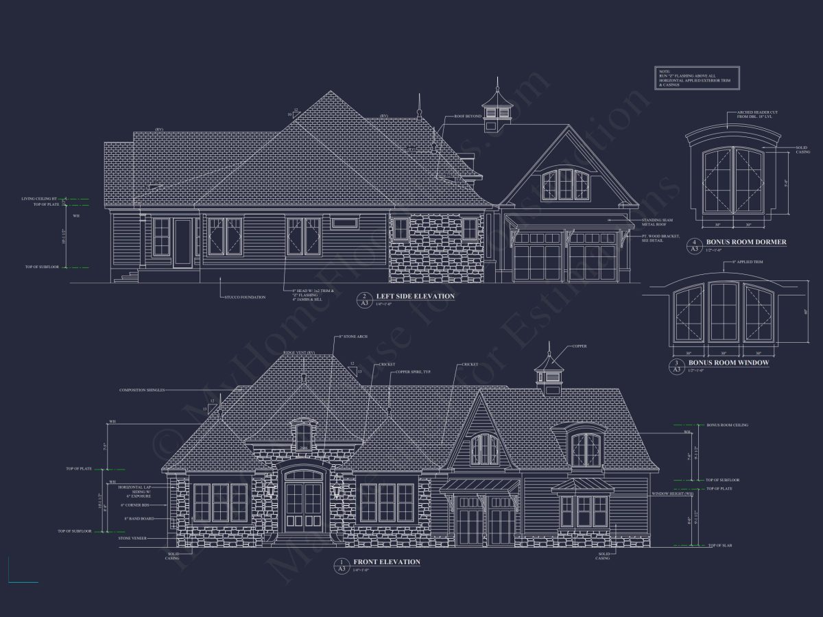 Custom house Plan with Detailed Architecture and Designs