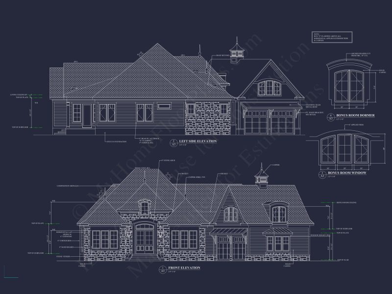 Custom house Plan with Detailed Architecture and Designs