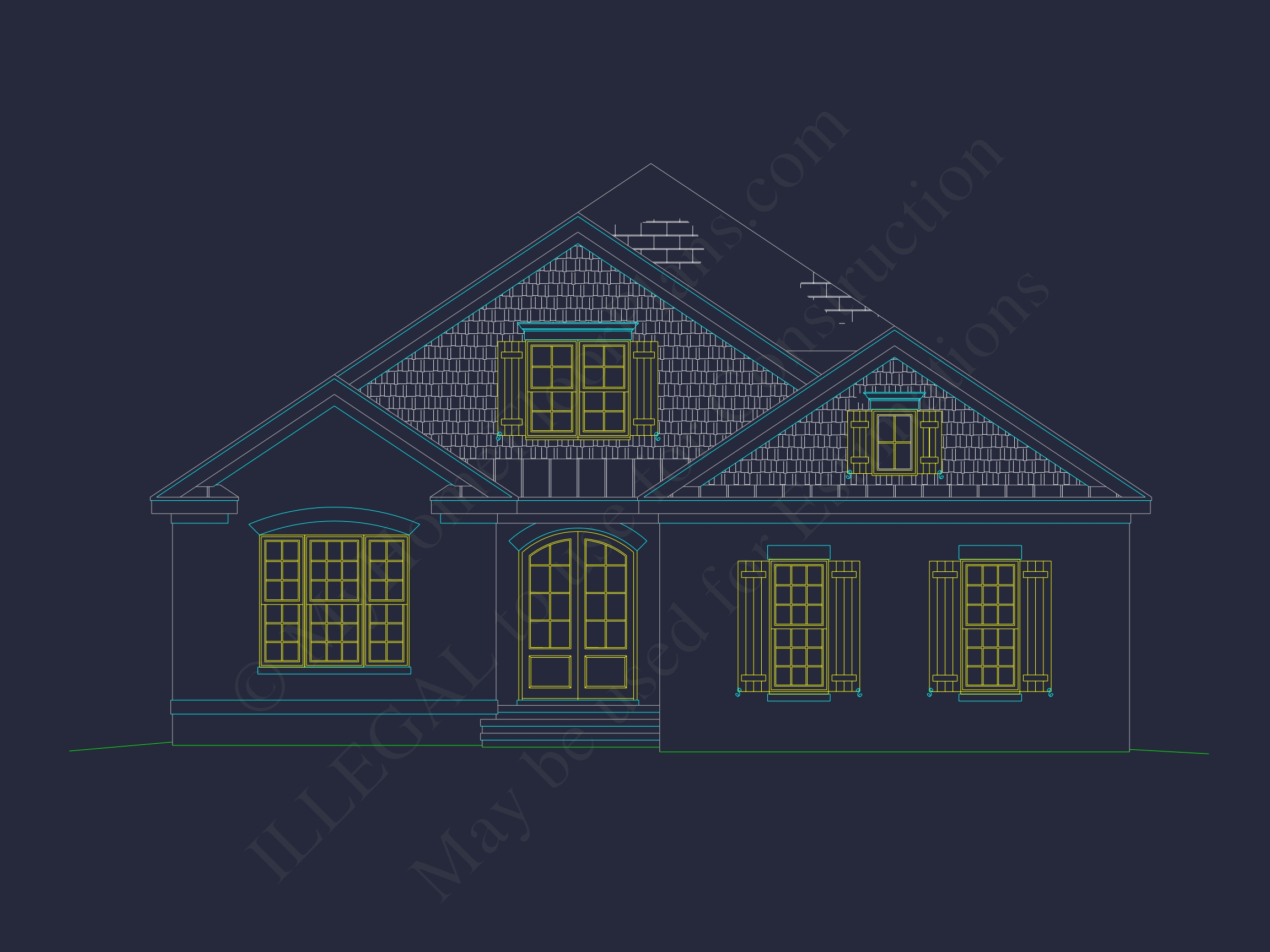 Custom Home Plan with Detailed Blueprints and CAD Designs