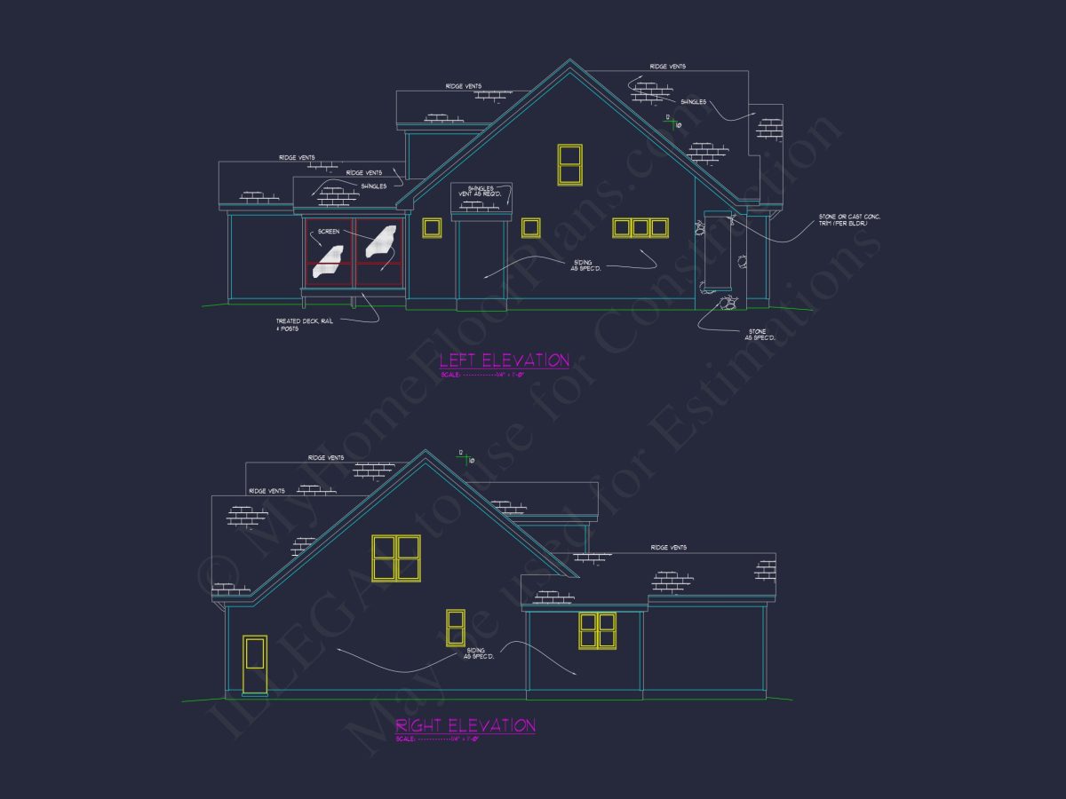 Custom house Plan with Floor Designs, Blueprint & Architecture