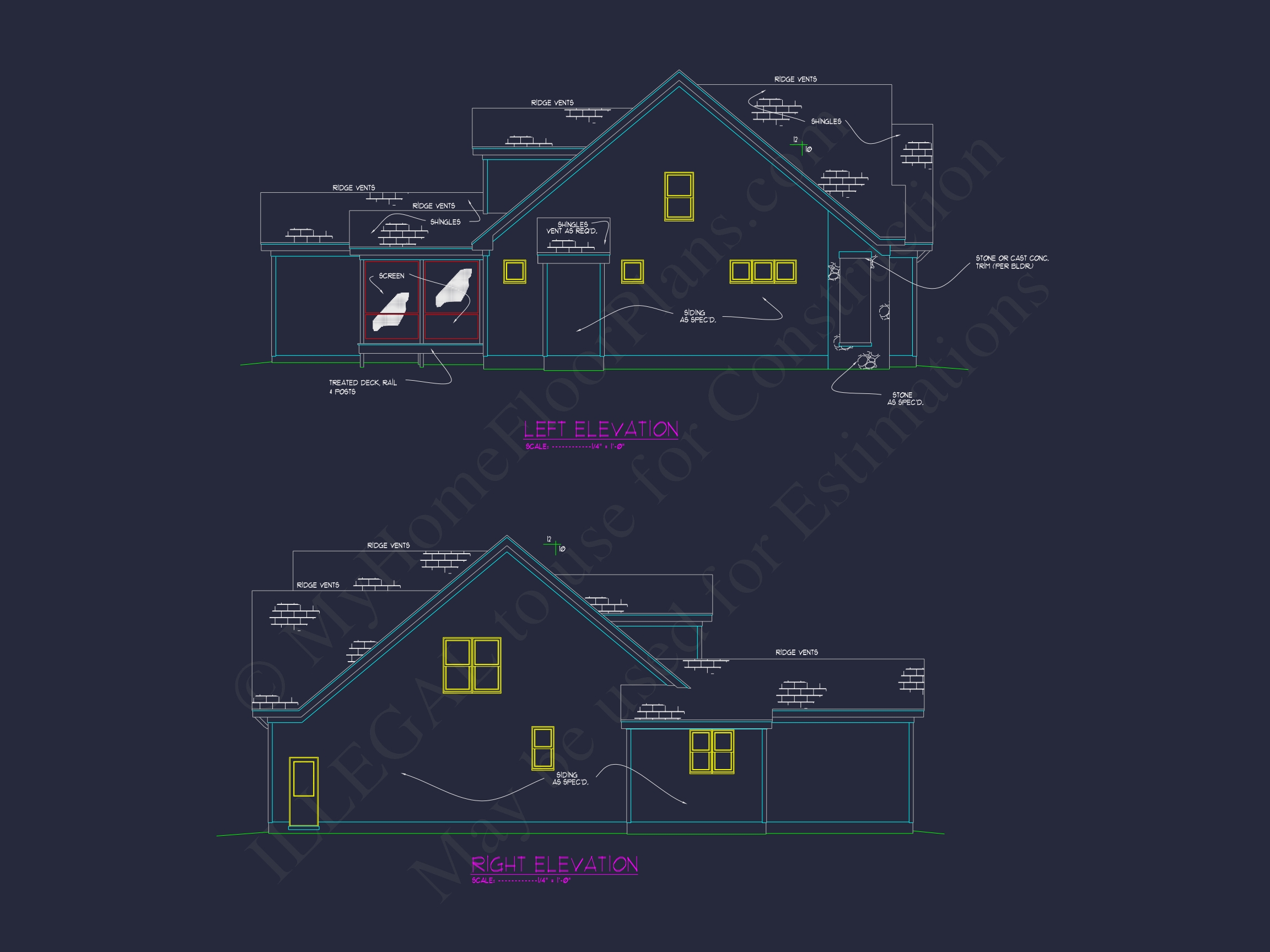 Custom Home Plan with Floor Designs,Blueprint & Architecture