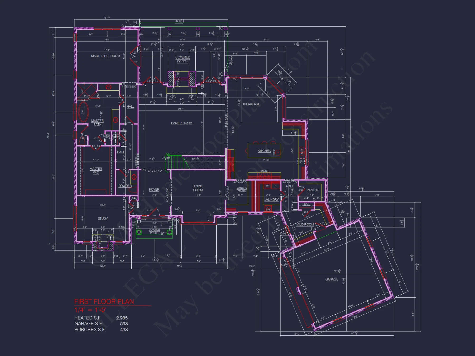 Custom house Plan with Floor Plan, CAD Designs & Blueprint