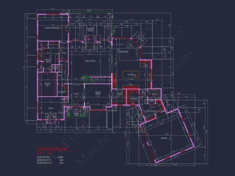 Custom house Plan with Floor Plan, CAD Designs & Blueprint