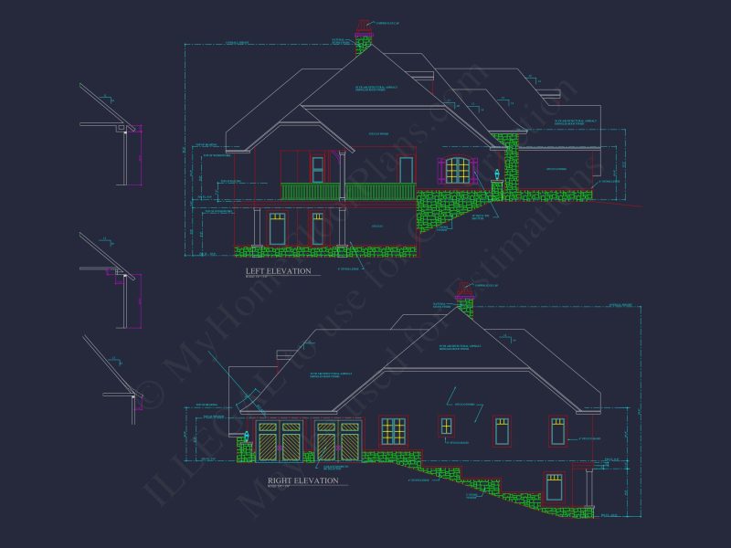 Custom house Plan with Luxury Design Features and CAD Blueprints