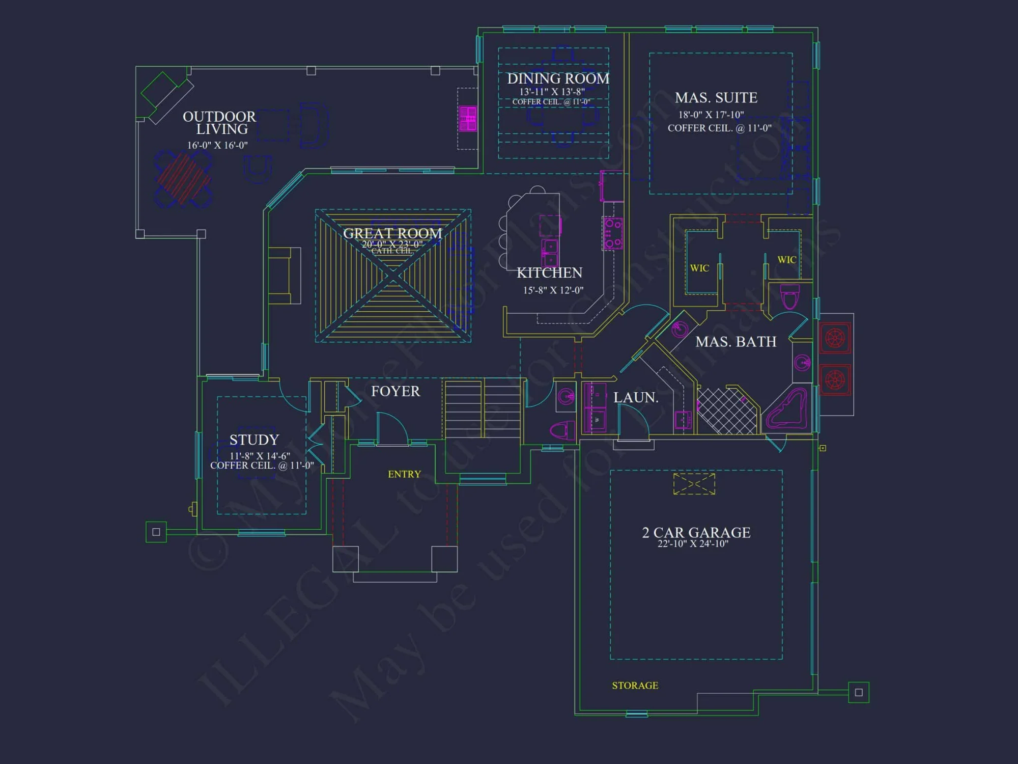 Custom house Plan with Luxury Design Features and CAD Blueprints