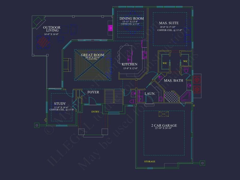 Custom house Plan with Luxury Design Features and CAD Blueprints