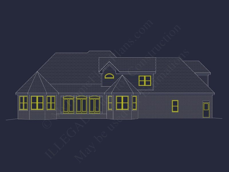 Custom house Plan with Spacious 1.5 Story Floor Plan Design