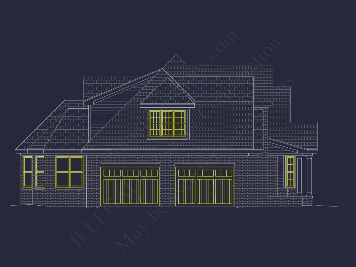 Custom house Plan with Spacious 1.5 Story Floor Plan Design