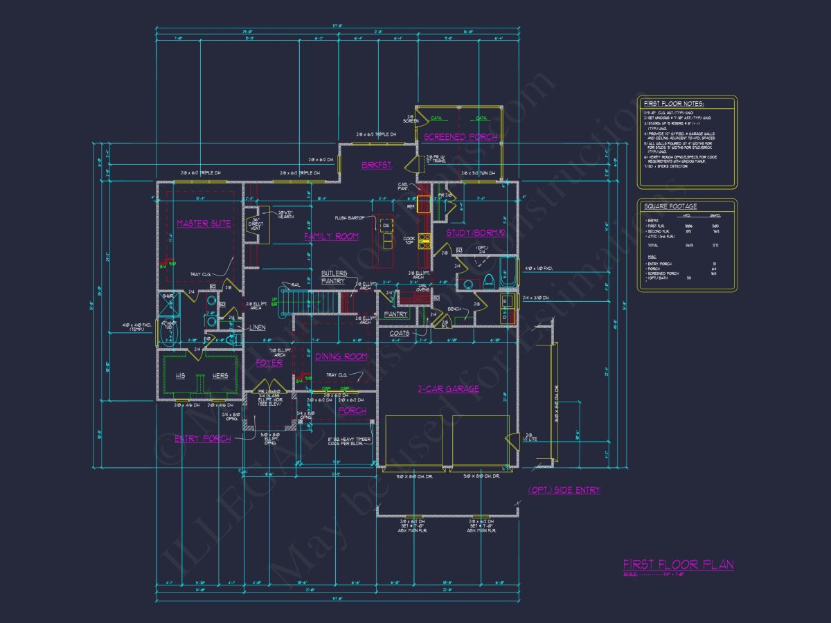 Custom house Plan with Spacious Floor Plan, CAD Designs, and Blueprint