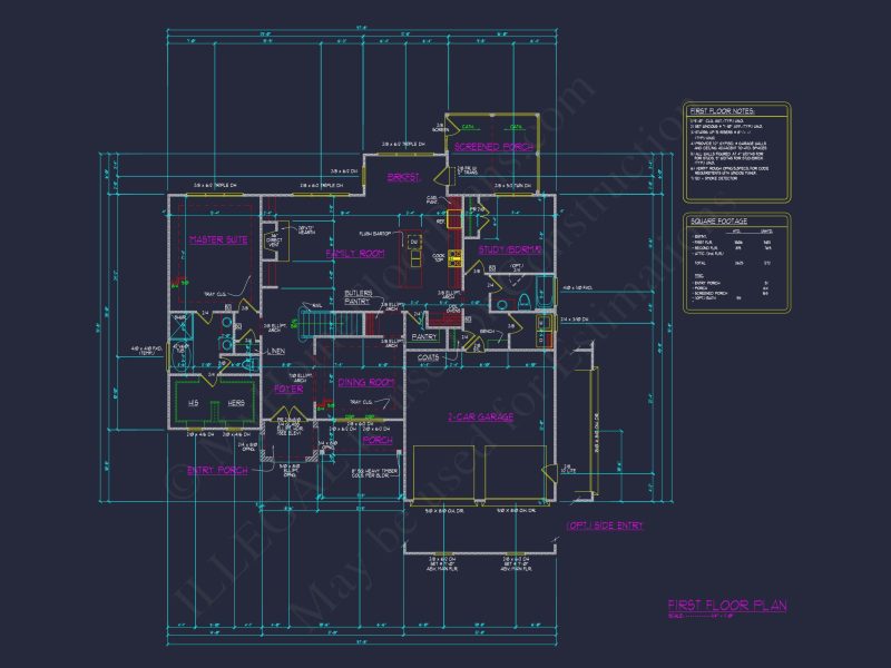 Custom house Plan with Spacious Floor Plan, CAD Designs, and Blueprint