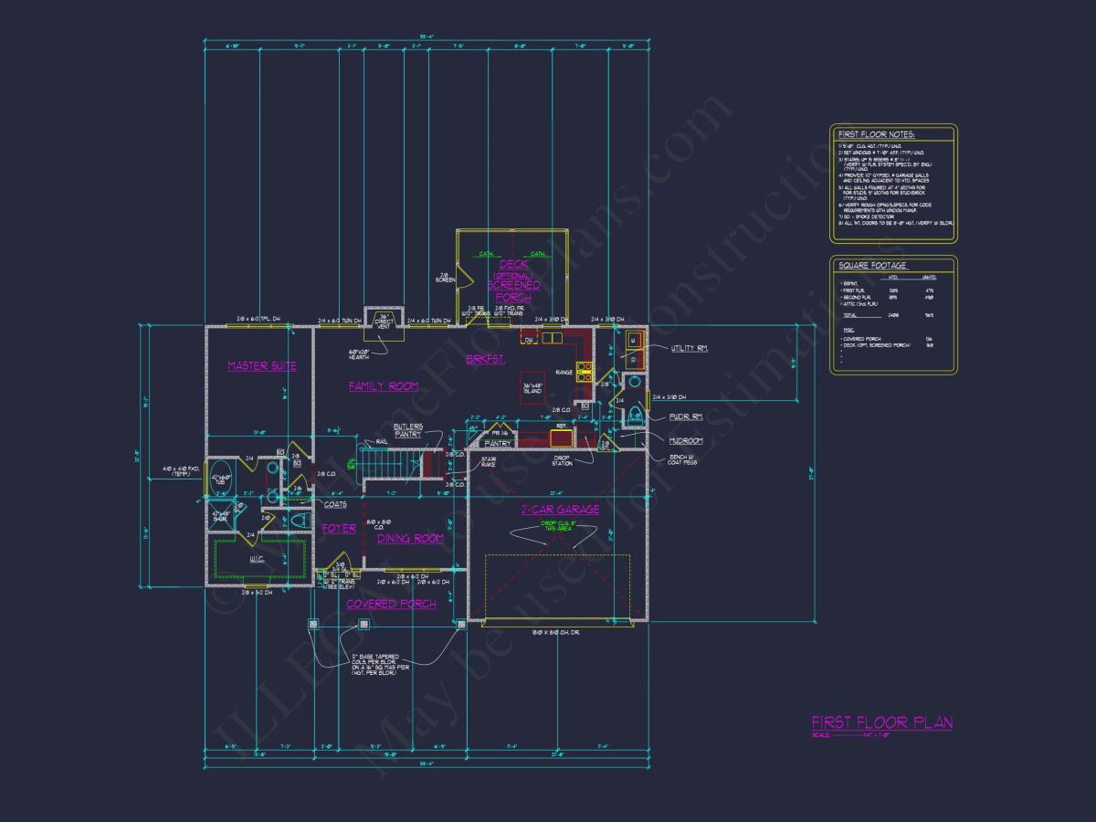 Custom house Plans with Floor Plan Designs and CAD Details