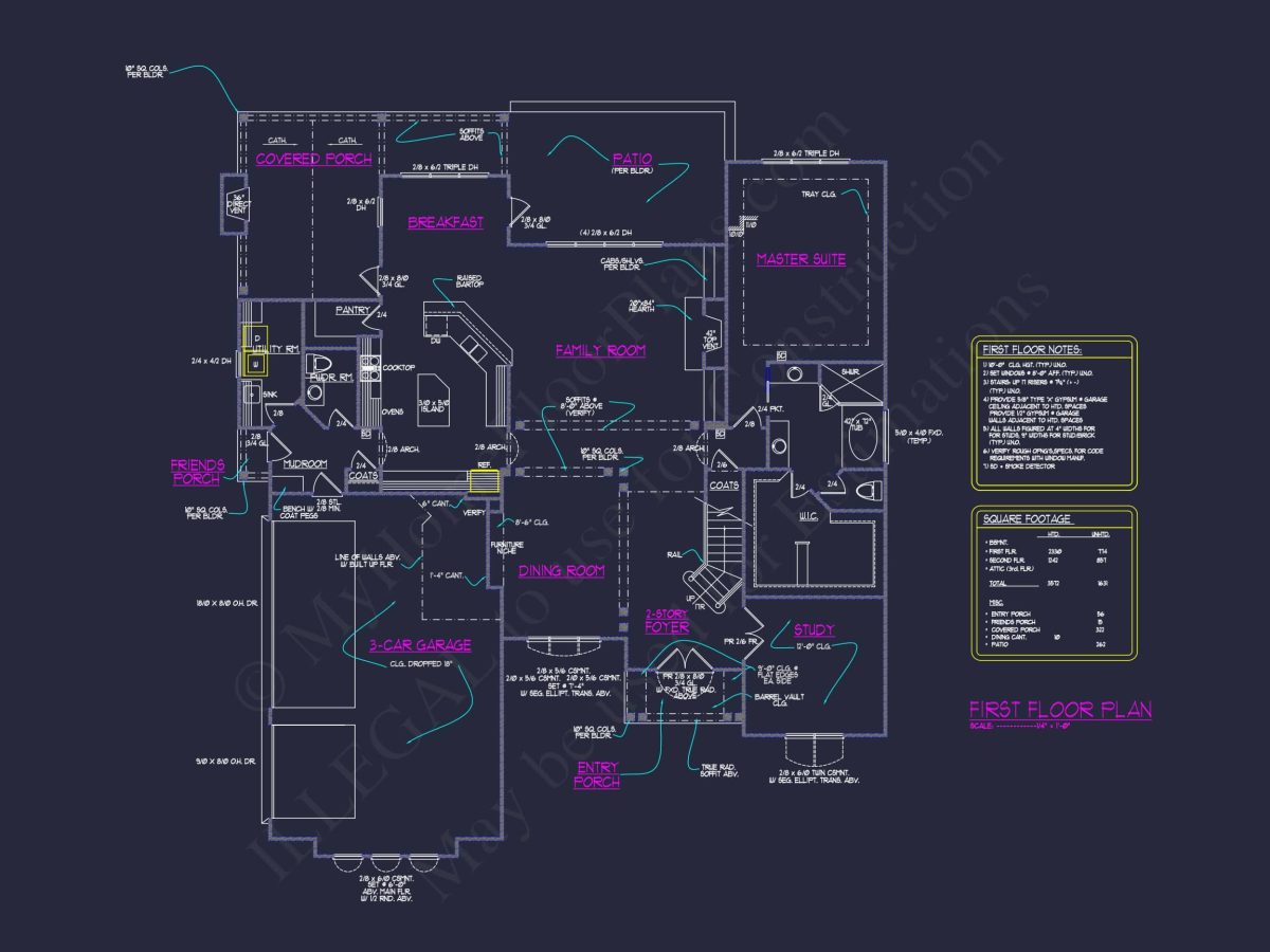 Custom house Plans with Modern Blueprint CAD Architecture