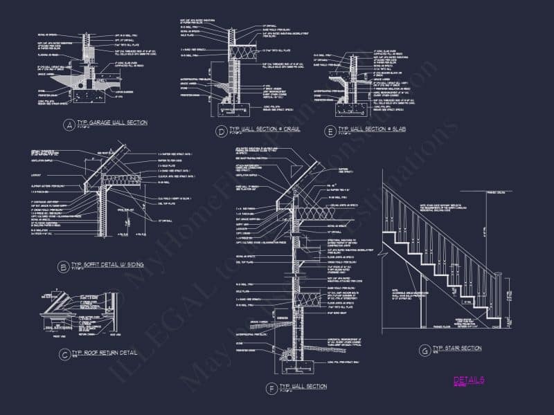 Custom house Plans with Modern Blueprint CAD Architecture