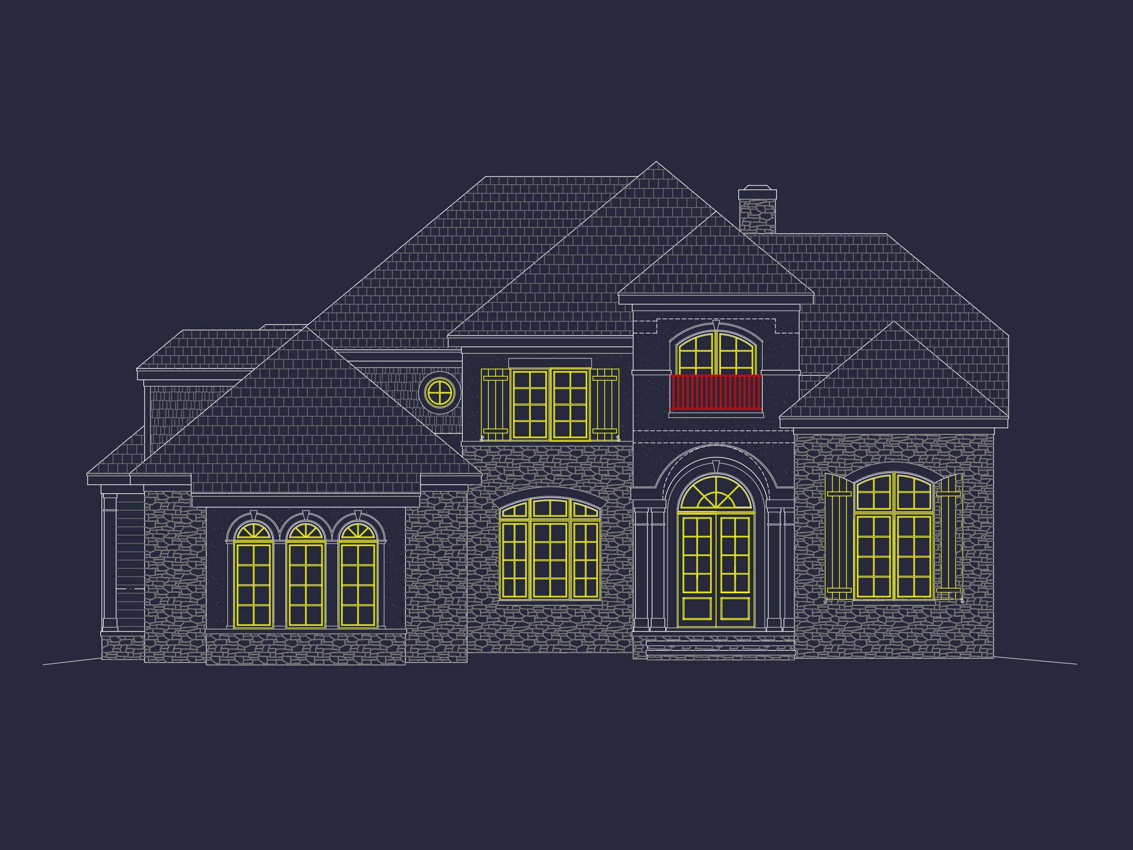 Custom house Plans with Modern Blueprint CAD Architecture