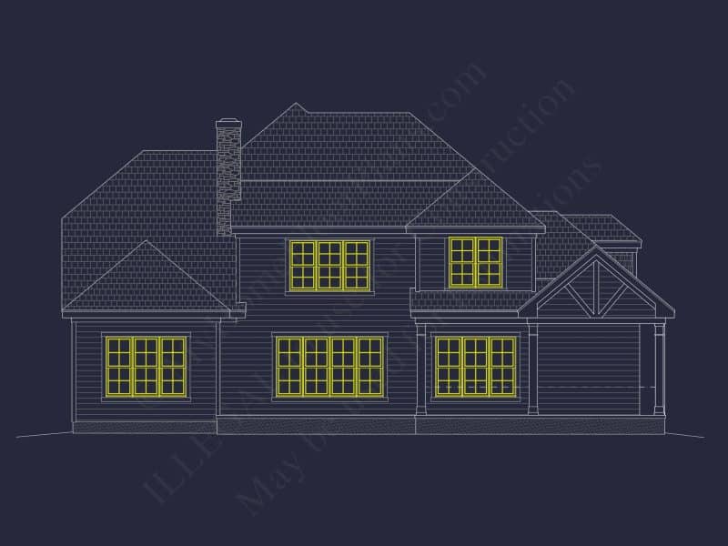 Custom house Plans with Modern Blueprint CAD Architecture