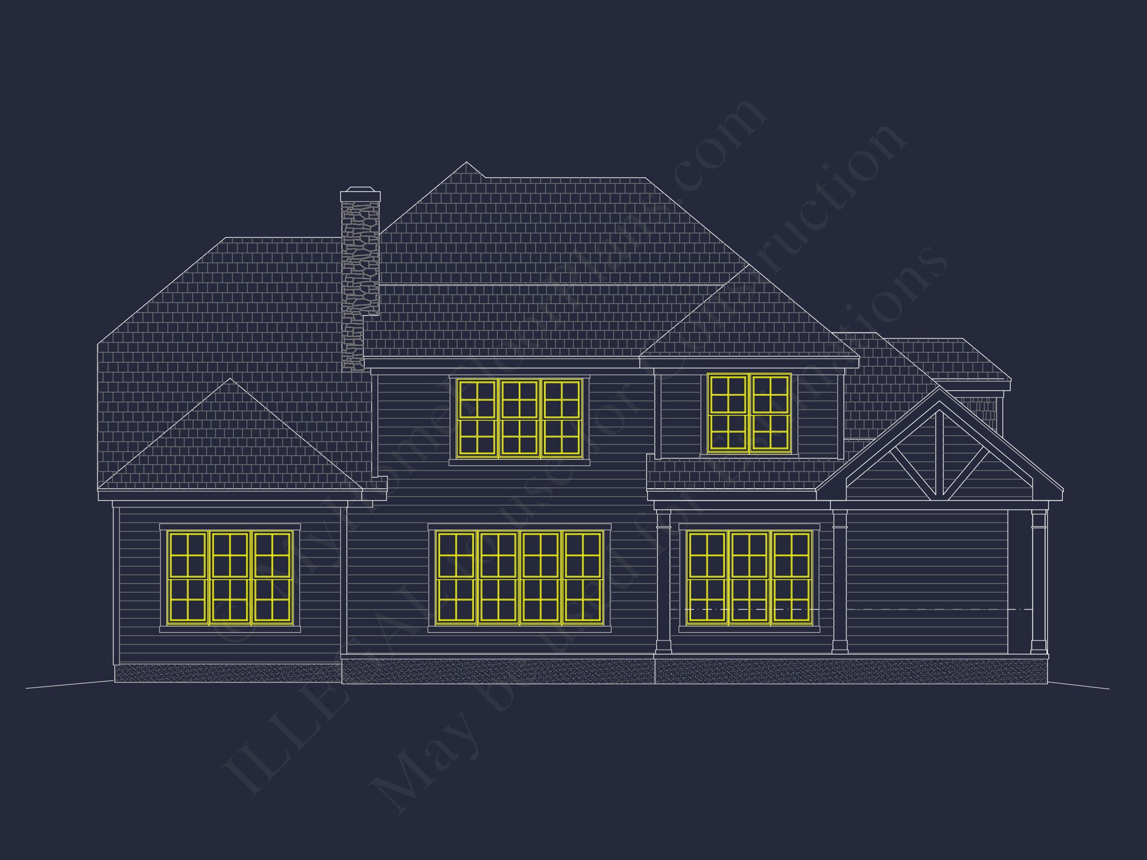 Custom house Plans with Modern Blueprint CAD Architecture