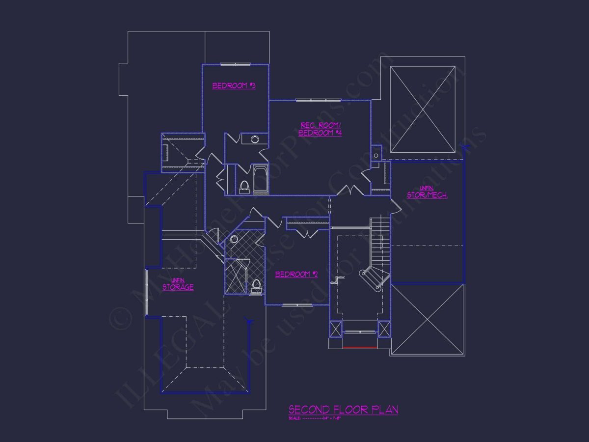 Custom house Plans with Modern Blueprint CAD Architecture