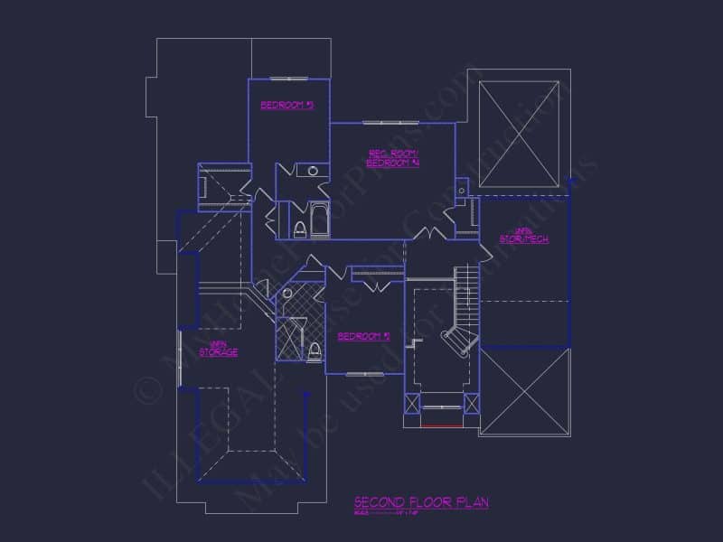 Custom house Plans with Modern Blueprint CAD Architecture