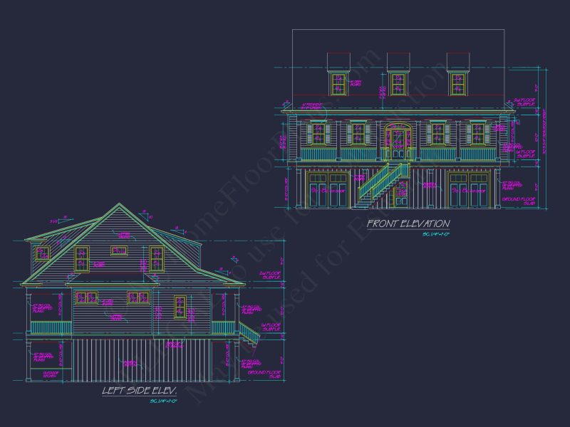Custom Southern house Plan with Floor Plans and CAD Designs