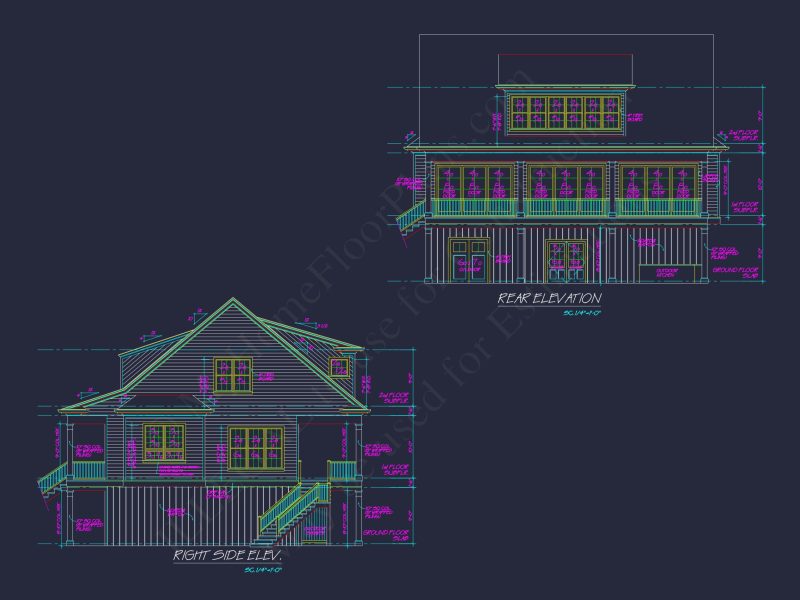 Custom Southern house Plan with Floor Plans and CAD Designs