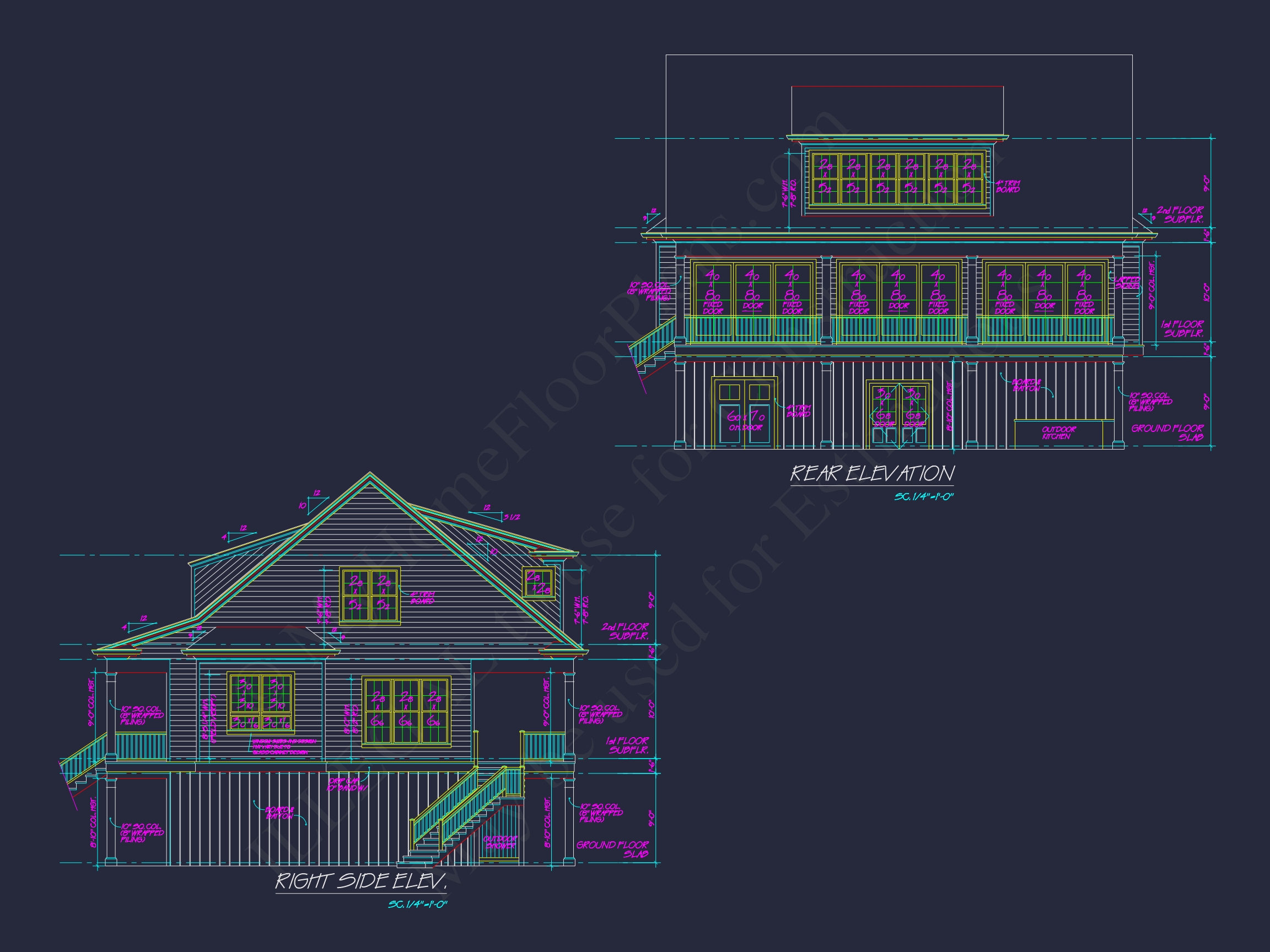 Custom Southern Home Plan with Floor Plans and CAD Designs