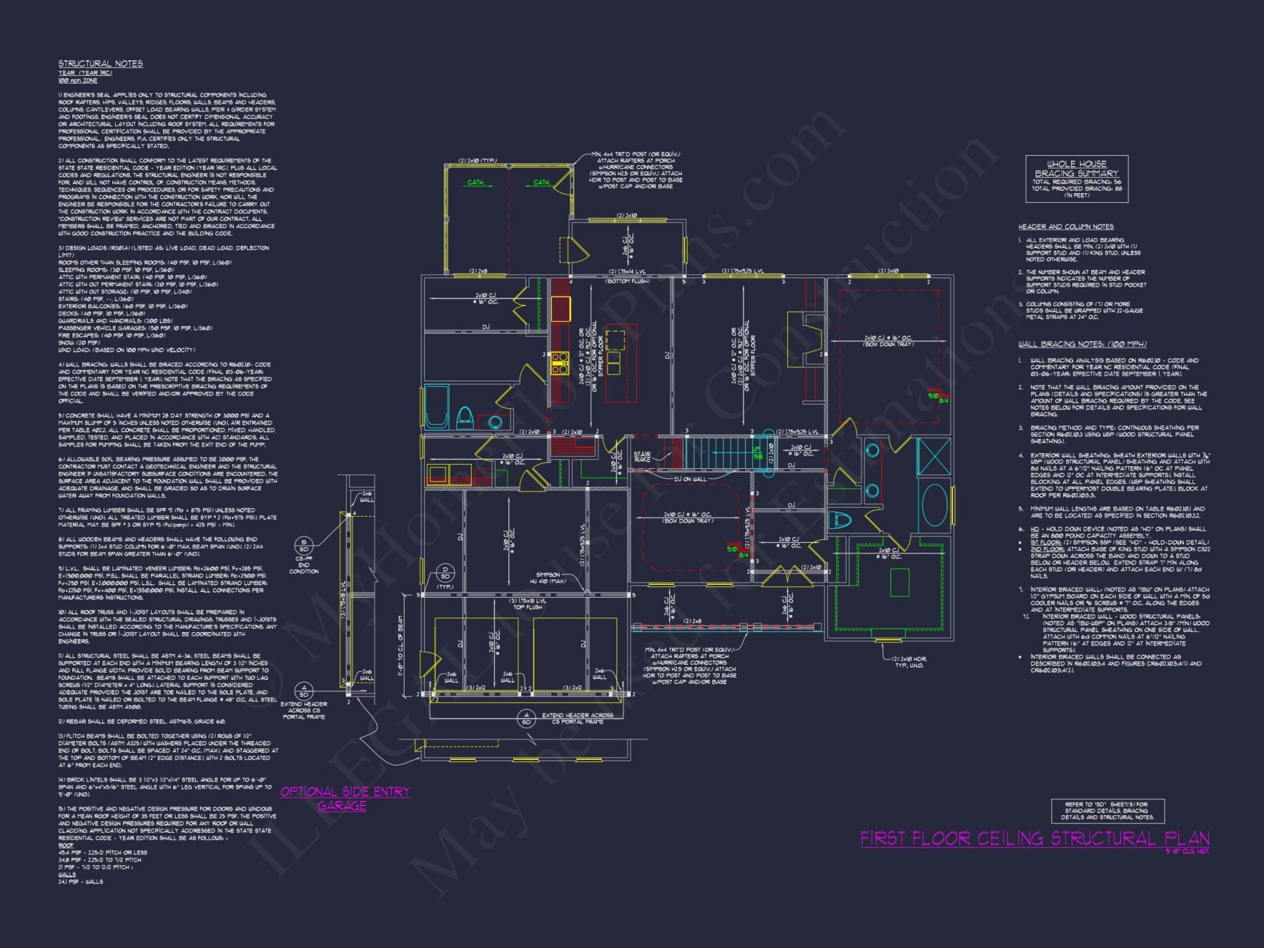 Customizable Craftsman house Plan with 2-Story Floor Blueprint