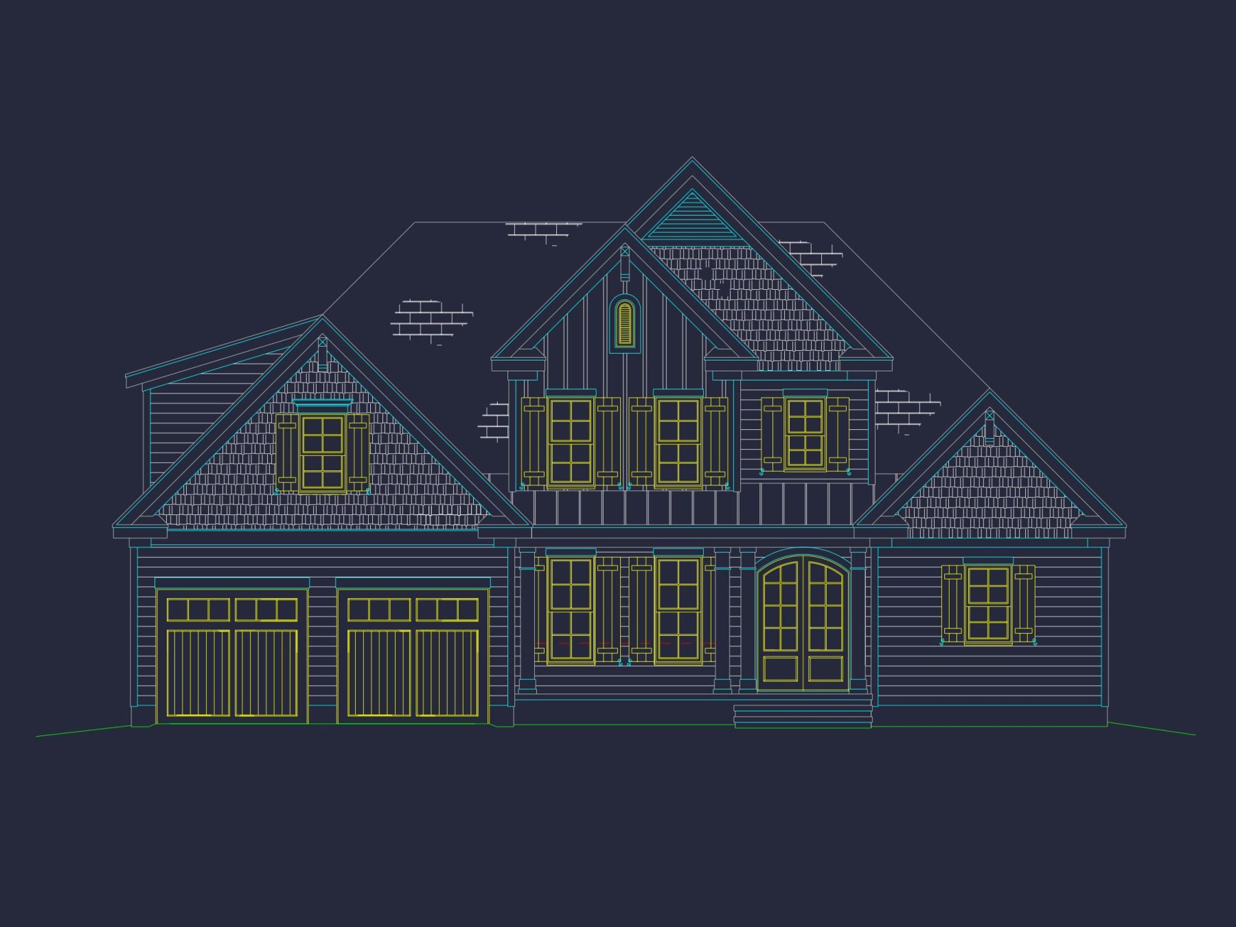 Customizable Craftsman house Plan with 2-Story Floor Blueprint