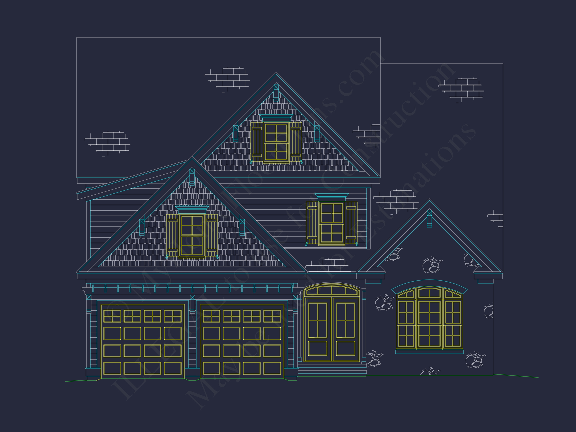 Customizable Home Blueprint with CAD Designs and Open Floor Plans