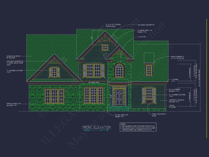 Customizable house Floor Plan: CAD Designs for All Builders