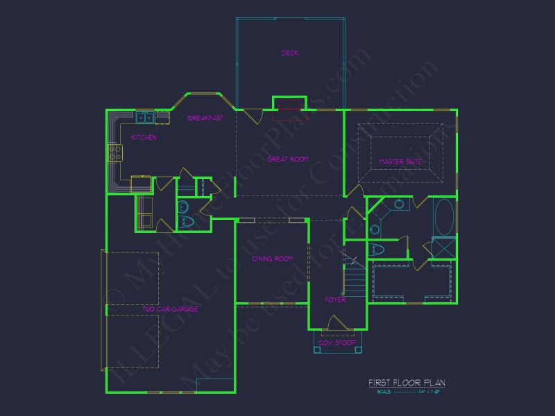 Customizable house Floor Plan: CAD Designs for All Builders