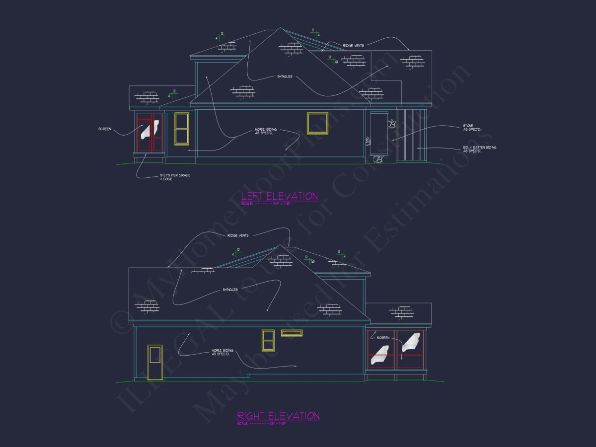 Customizable house Floor Plan with CAD Designs and Blueprint