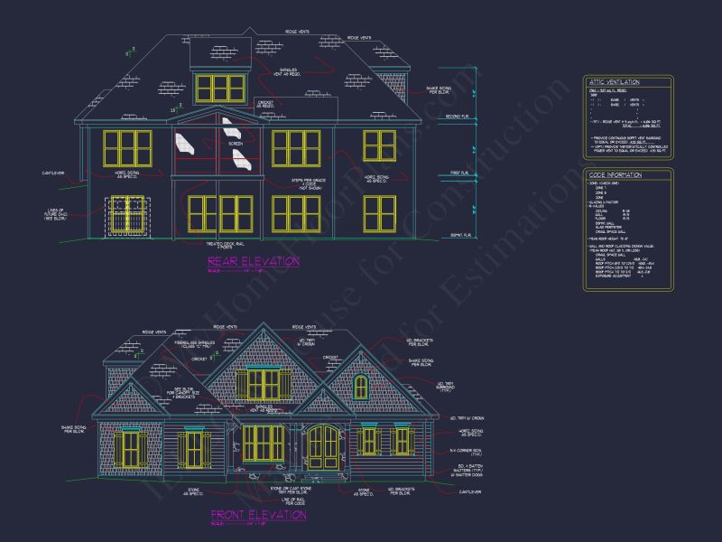 Customizable house Floor Plan with Modern CAD Designs