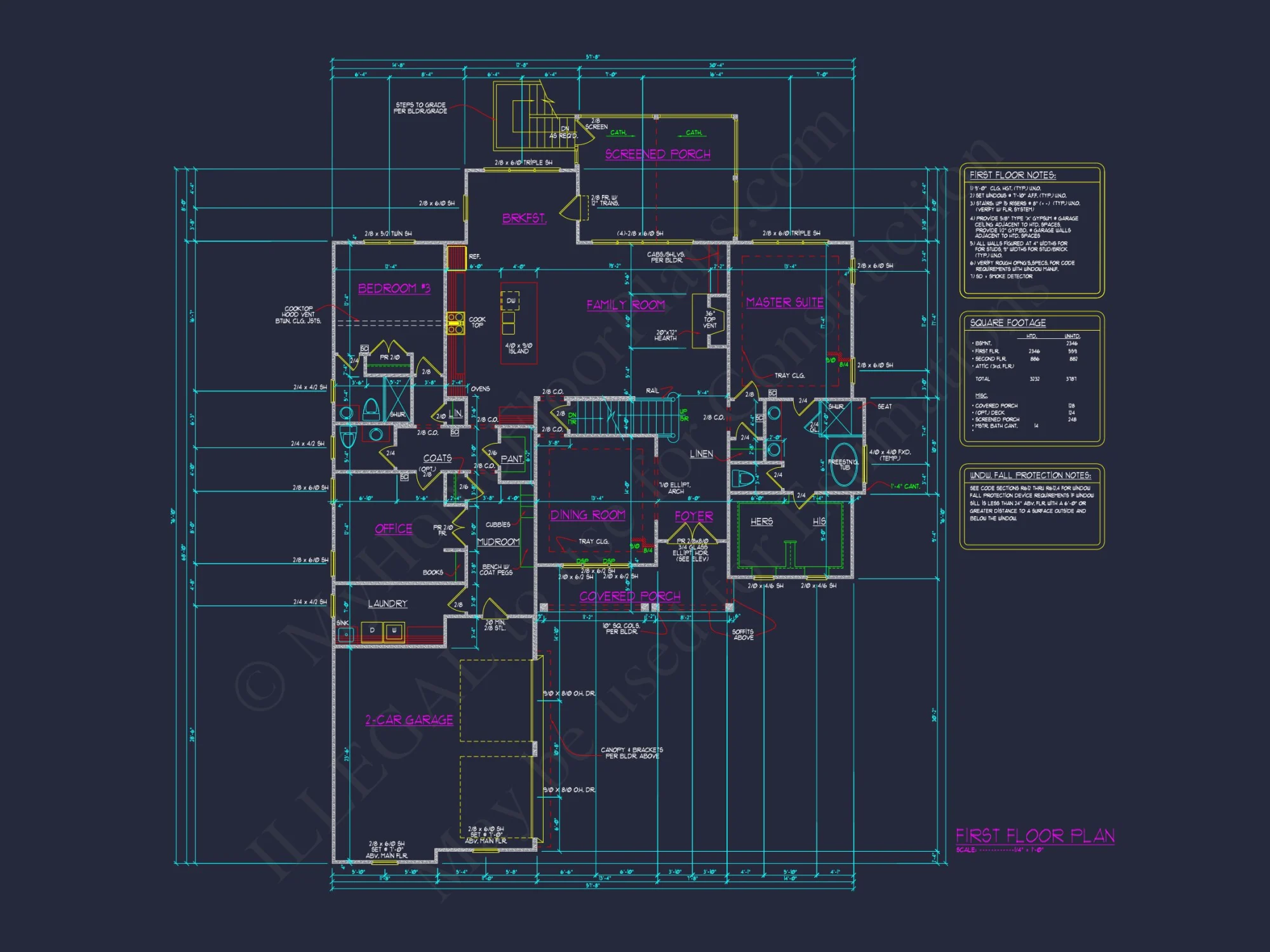 Customizable house Floor Plan with Modern CAD Designs