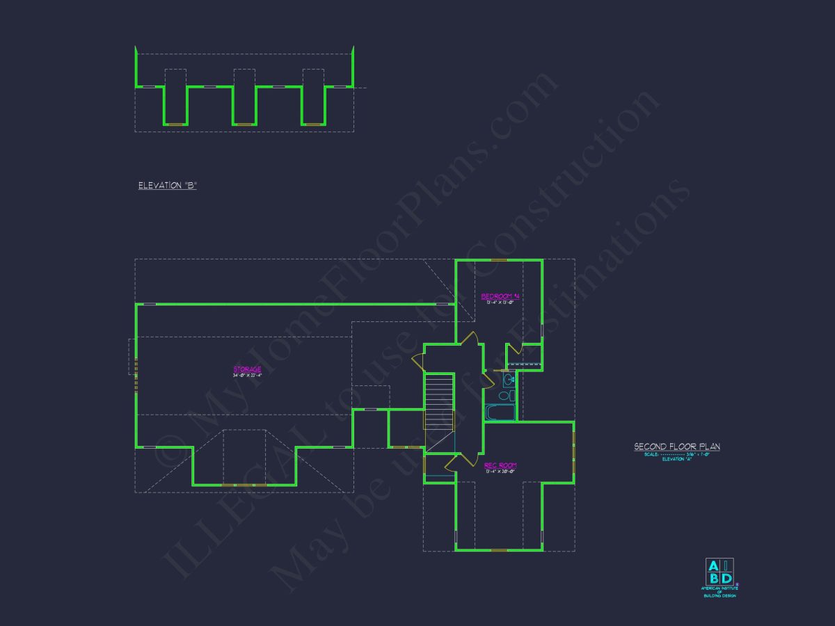 Customizable house Plan with 2 Floors & Colonial Farmhouse Design
