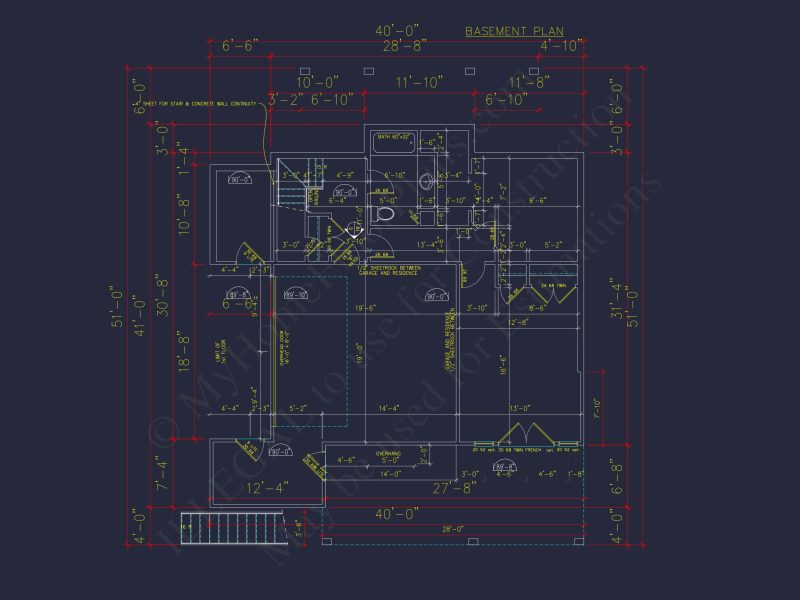 Customizable house Plan with 3 Bedrooms, Basement & CAD Designs