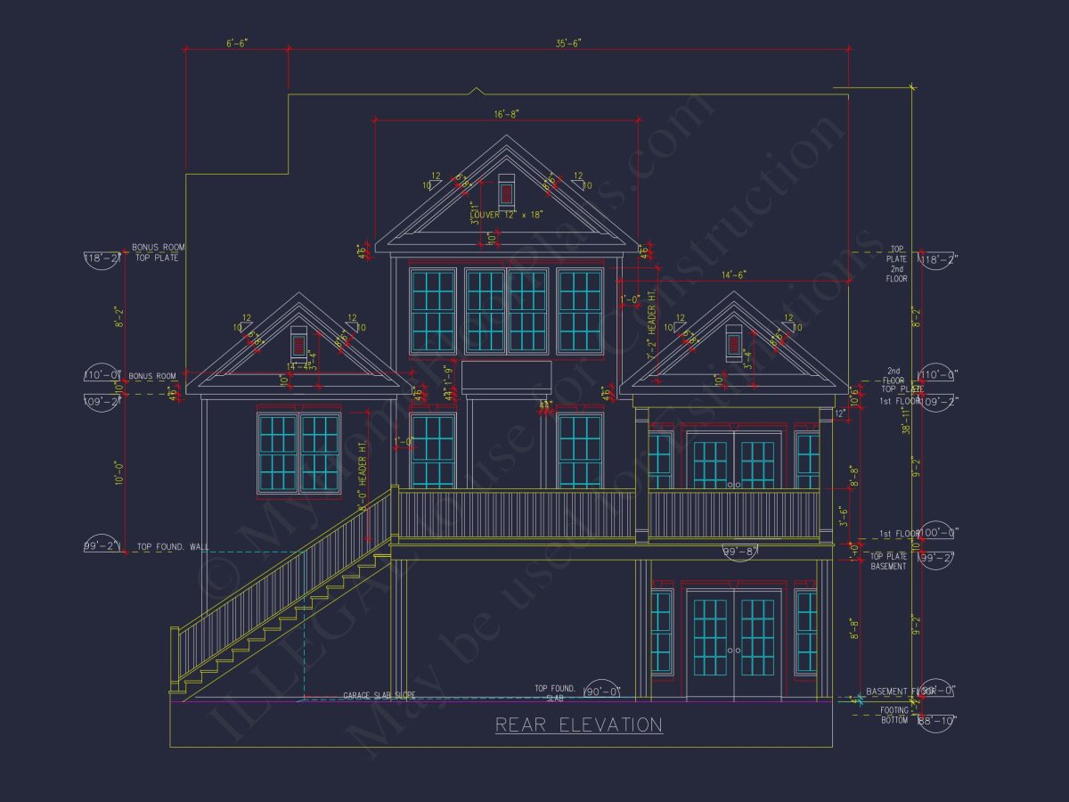Customizable house Plan with 3 Bedrooms, Basement & CAD Designs