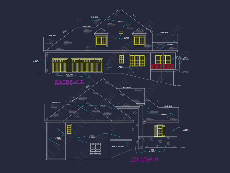 Customizable house Plan with CAD Blueprint, Architecture Designs
