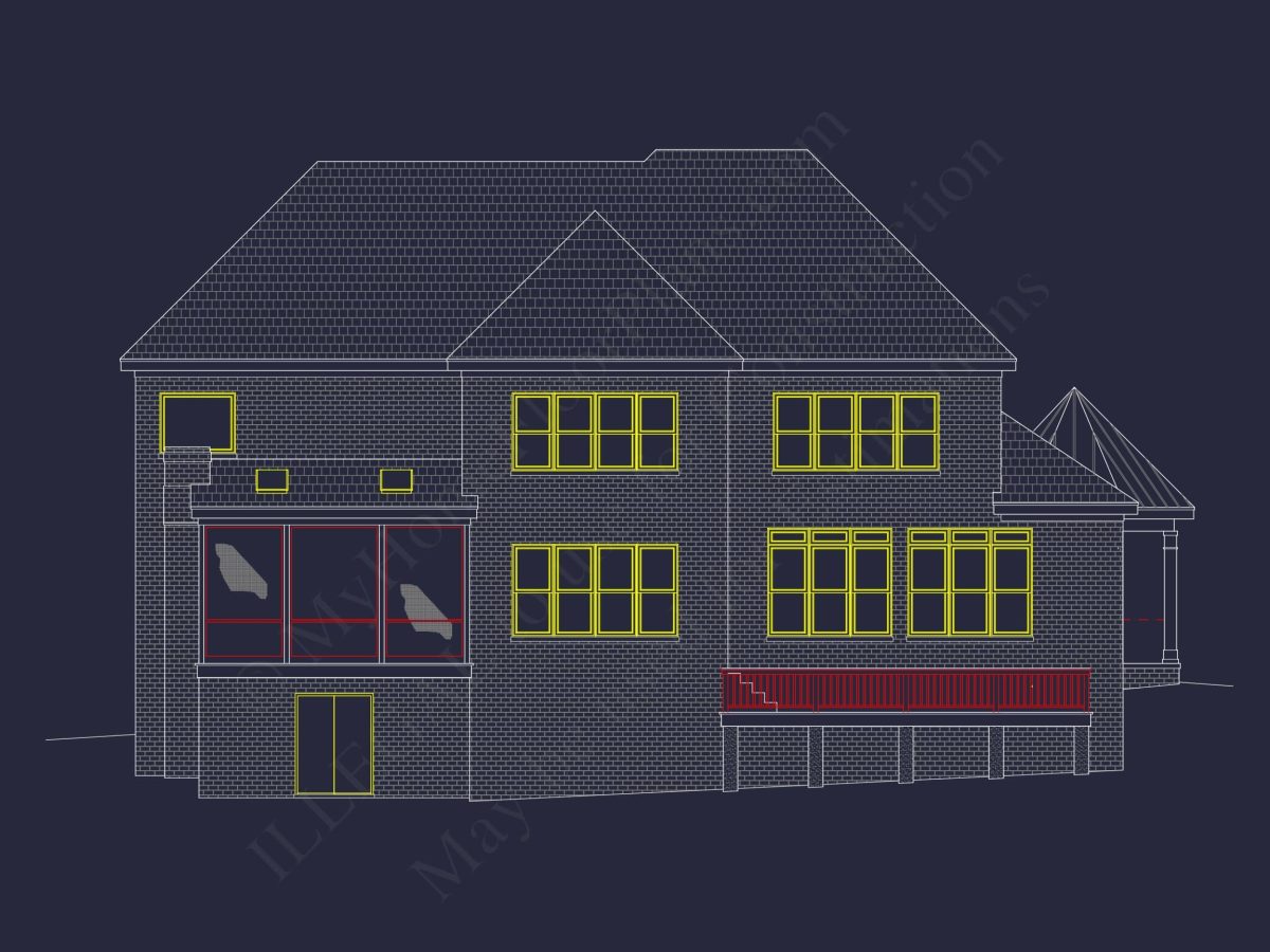 Customizable house Plan with Stunning Architecture and CAD Designs