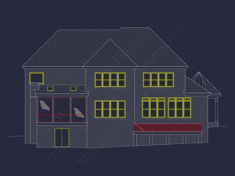 Customizable house Plan with Stunning Architecture and CAD Designs