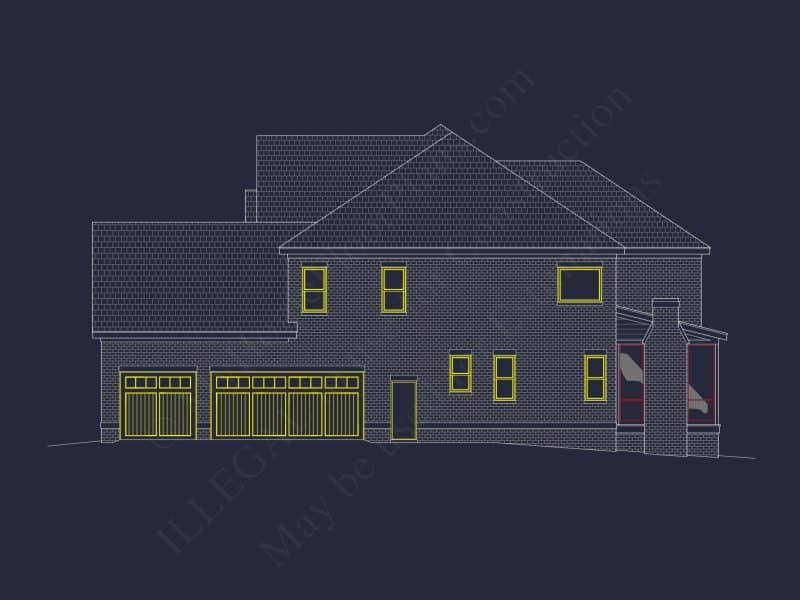 Customizable house Plan with Stunning Architecture and CAD Designs