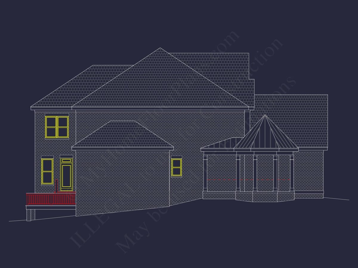 Customizable house Plan with Stunning Architecture and CAD Designs