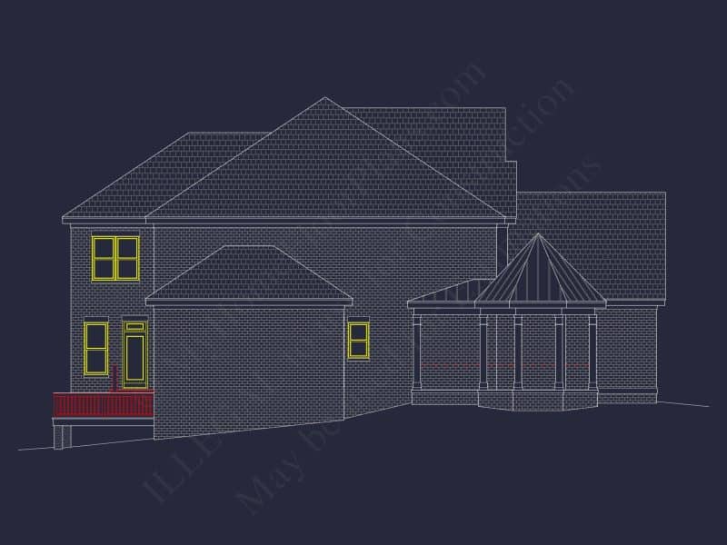 Customizable house Plan with Stunning Architecture and CAD Designs