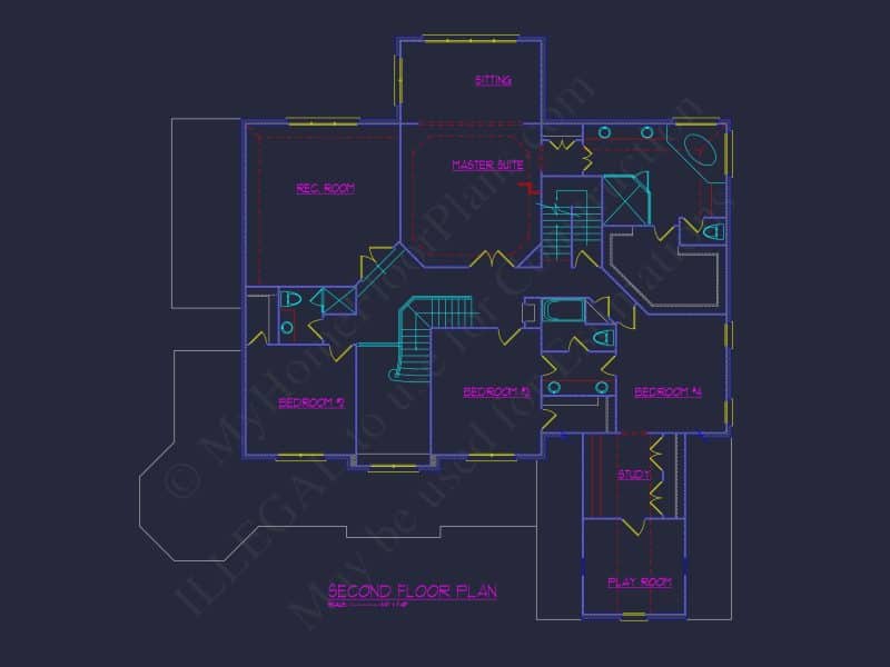 Customizable house Plan with Stunning Architecture and CAD Designs