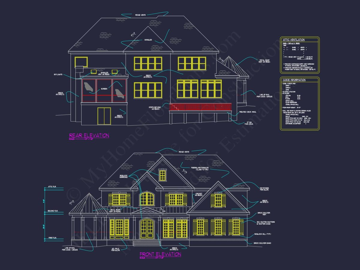 Customizable house Plan with Stunning Architecture and CAD Designs